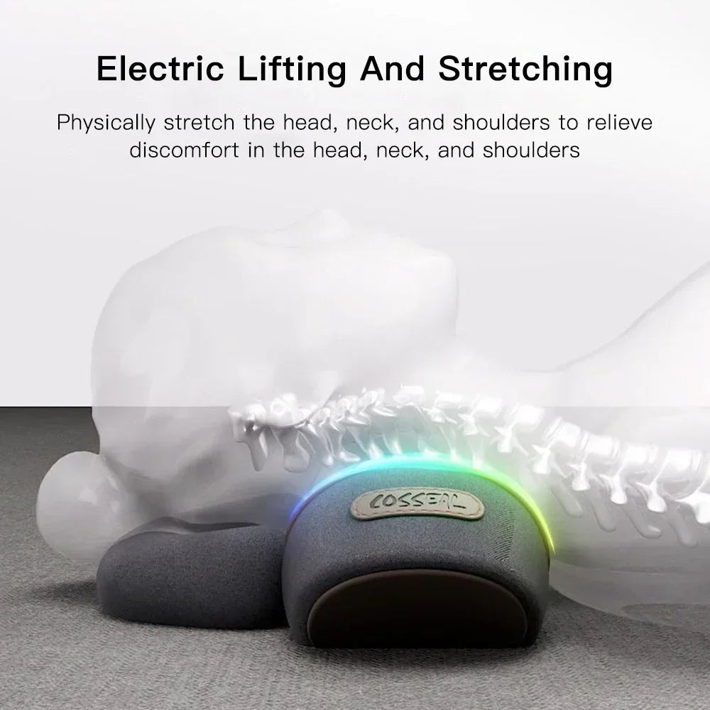 Electric Neck Massager with Heat and Cervical Traction by Tidesmit Back Massage Instrument Tidesmit