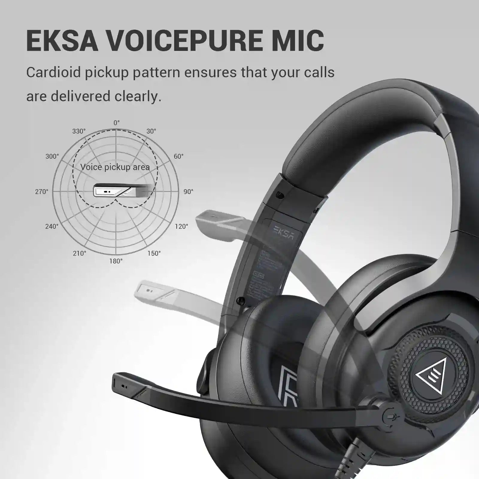 Gaming Headset with Microphone - Over-ear Wired Stereo for PC and PS5 Tidesmit