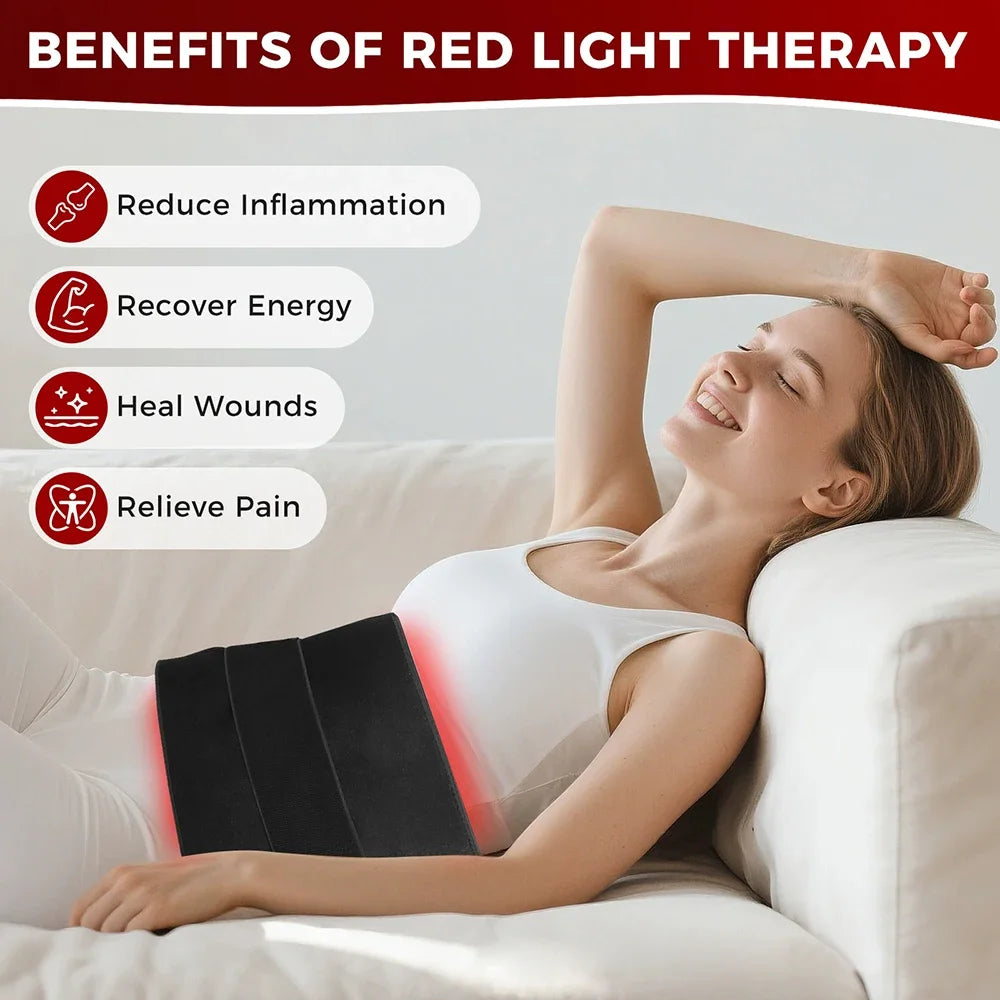 210pcs LED Bead Red Light Belt Red Infrared Light Therapy Pad LED Beauty Devices for Face and Body Back Knee Hands Feet Relief