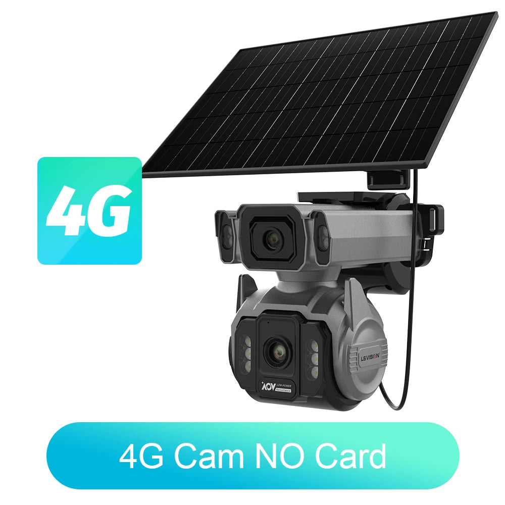 4G outdoor solar PTZ surveillance camera with no SD card included