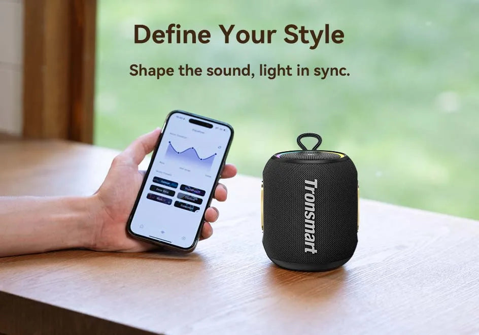Tronsmart T8 Mini Speaker Bluetooth Speaker with 360 Degree Audio, 20H Playtime,IPX7 Waterproof, APP Control for Camping, Hiking