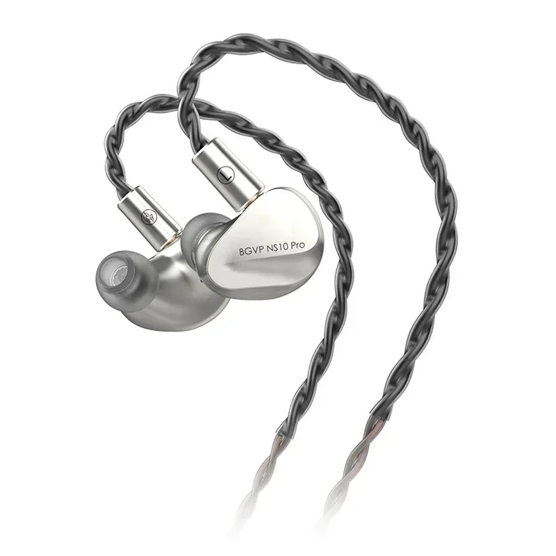 BGVP NS10 Pro Hybrid In-Ear Monitors 10-Driver System by Tidesmit NS10Pro Silver Tidesmit