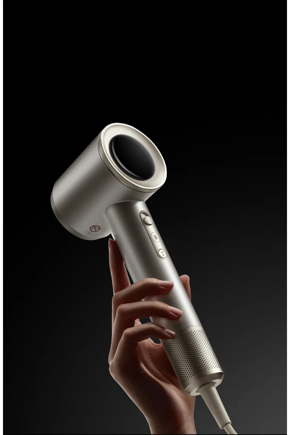 MIJIA High Speed Water Ion hair dryer in sleek silver, featuring a smart, compact design for fast, low-noise drying.