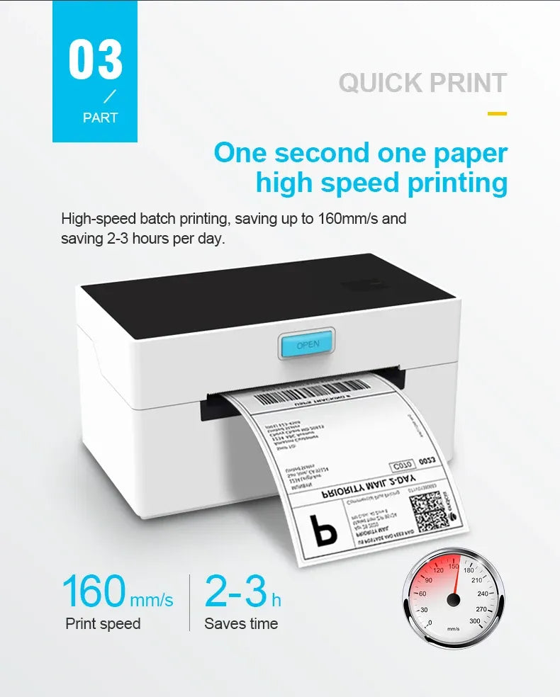 9920 USB Shipping Label Printer Address Thermal Label Printer 4X6 Barcode Printer High Speed Label Maker