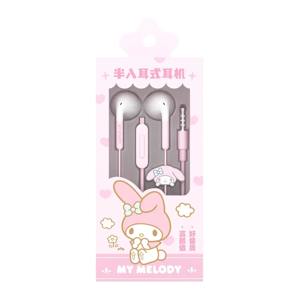 Sanrio Wired Earbuds Noise Isolating Audio Buds by Tidesmit - 4 Styles My Melody Tidesmit