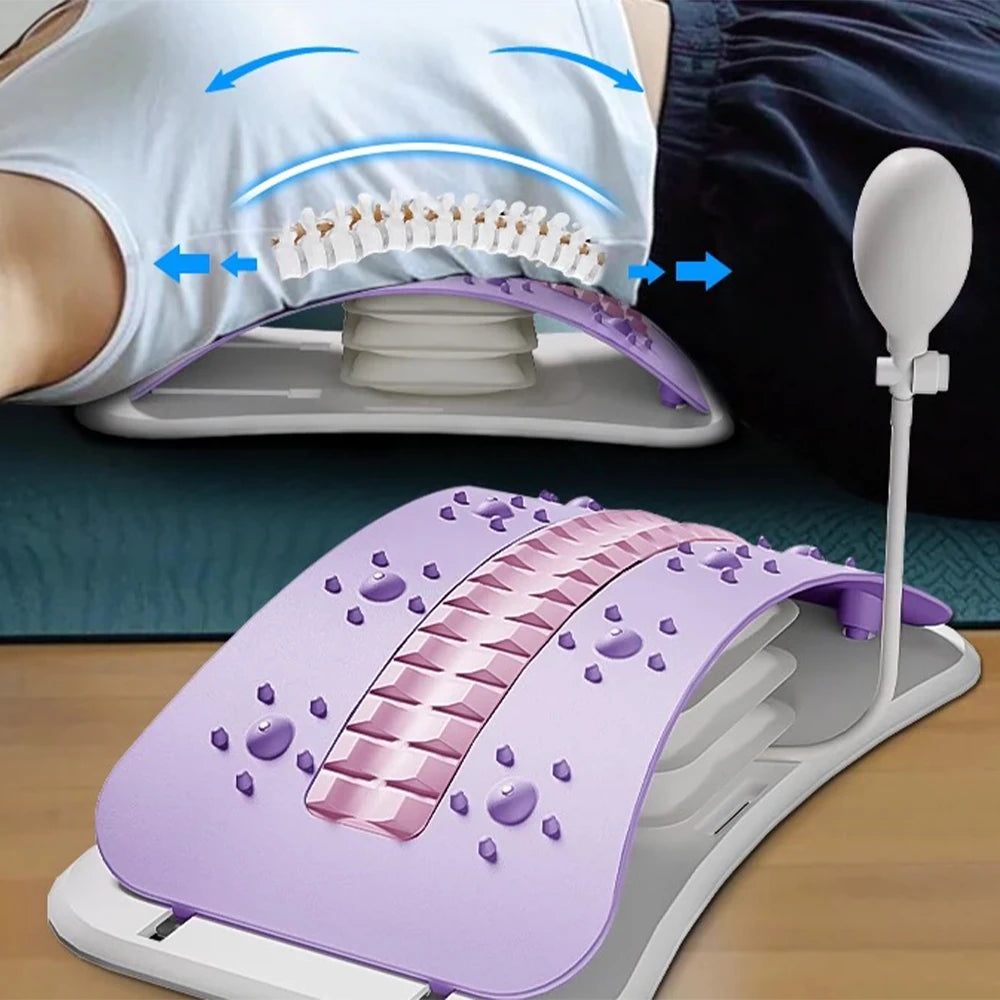 Back Massager With Airbag Lumbar Support Stretcher | Portable Electric Tool Back Massage Instrument Tidesmit