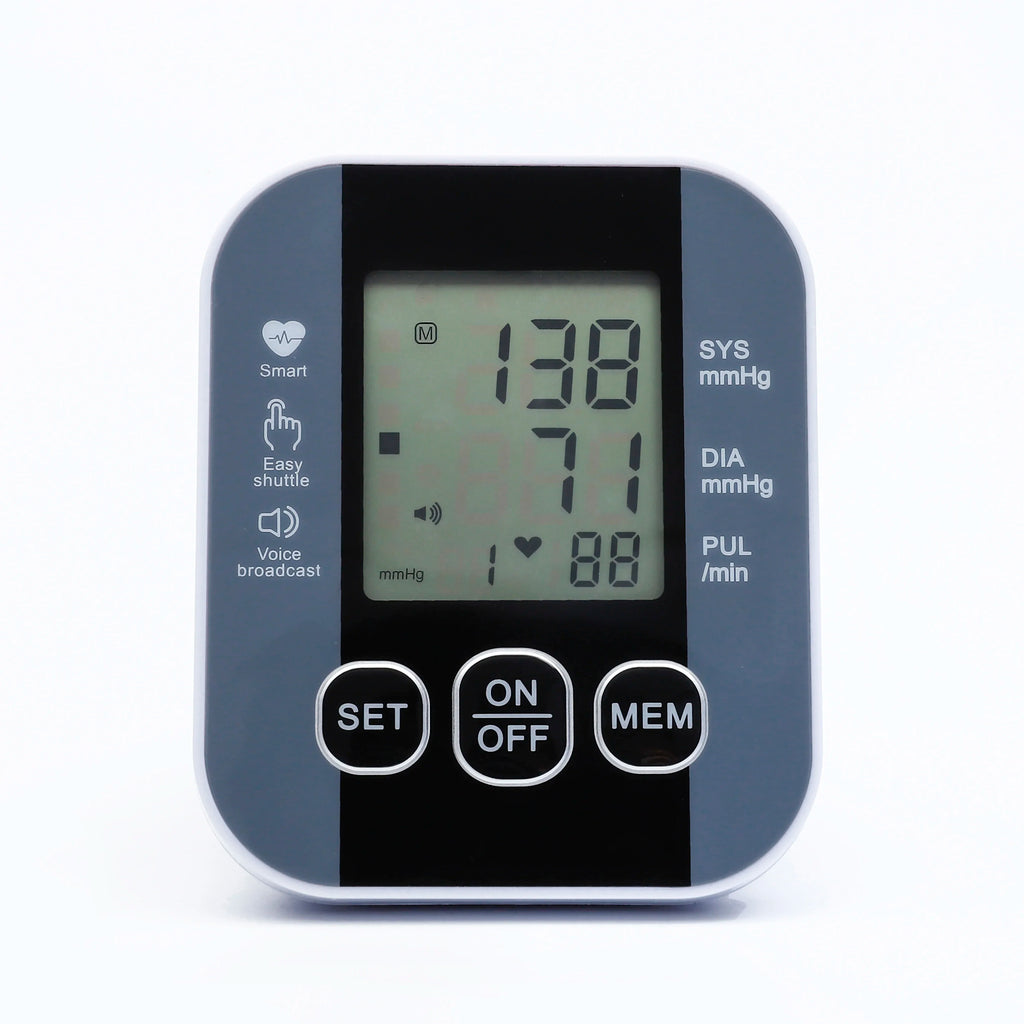 Digital Arm Blood Pressure Meter 32cm Cuff Medical Pressure Tonometer Tensiometer Baumanometer Pulse Sphygmomanometer