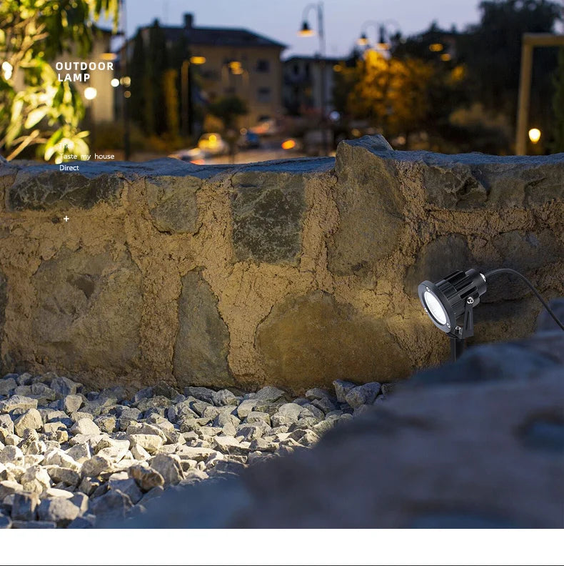 1 Meter Cable IP65 LED Landscape Spike Lamp 5W 10W Warm White Blue Spot Light for Garden Lawn AC DC12V24V 220V110V
