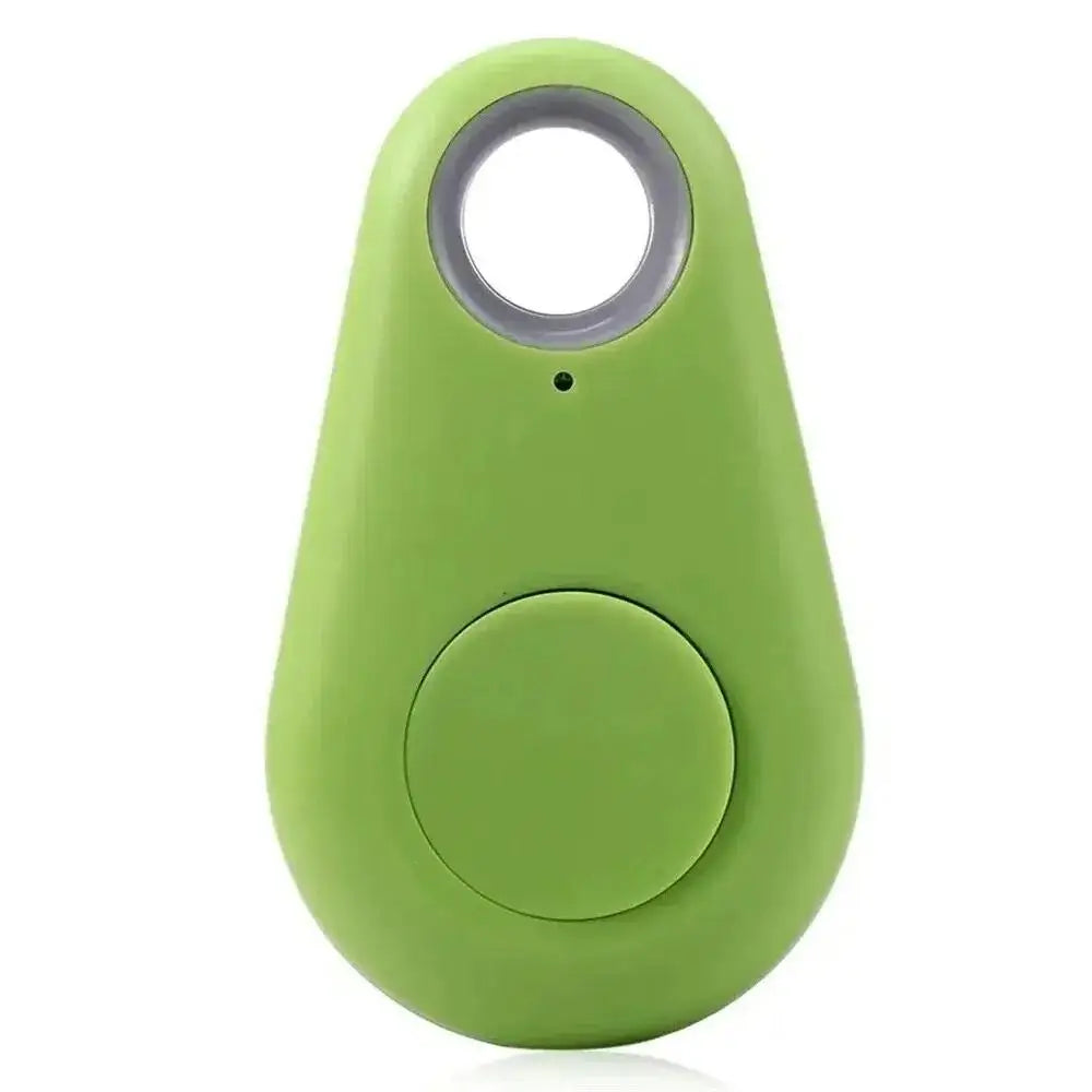 Green mini Bluetooth GPS pet tracker smart tag for tracking dogs, cats, keys, and bags. Anti-lost locator with alarm.