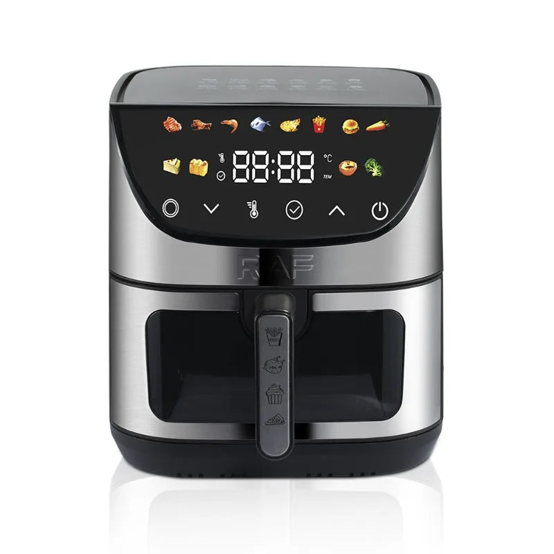 EU Plug New Digital Air Fryer Model 8 Liters Oil Free Professional Home Appliance Air Fryers Multifunctional Optional Airfryers