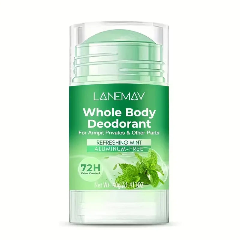 Tidesmit LANEMAY aluminum-free whole body deodorant with refreshing mint scent for long-lasting odor control.
