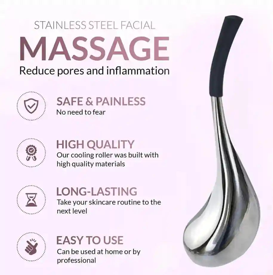 Stainless Steel Ice Globes for Face - Cold Therapy Cryo Sticks Eye Massage Instrument Tidesmit
