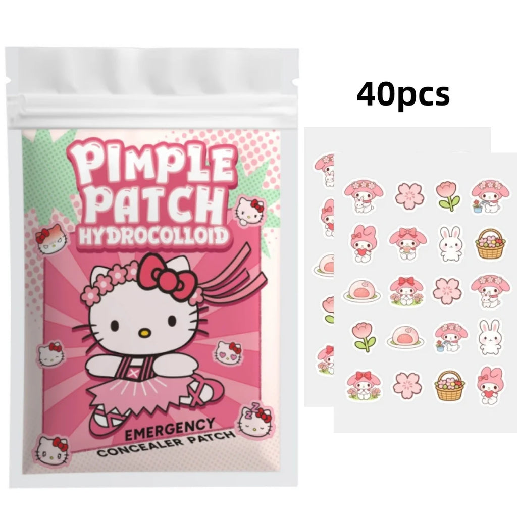 Cute Hello Kitty Acne Patch Hydrocolloid Pimple Stickers Waterproof Invisible for Girls Women