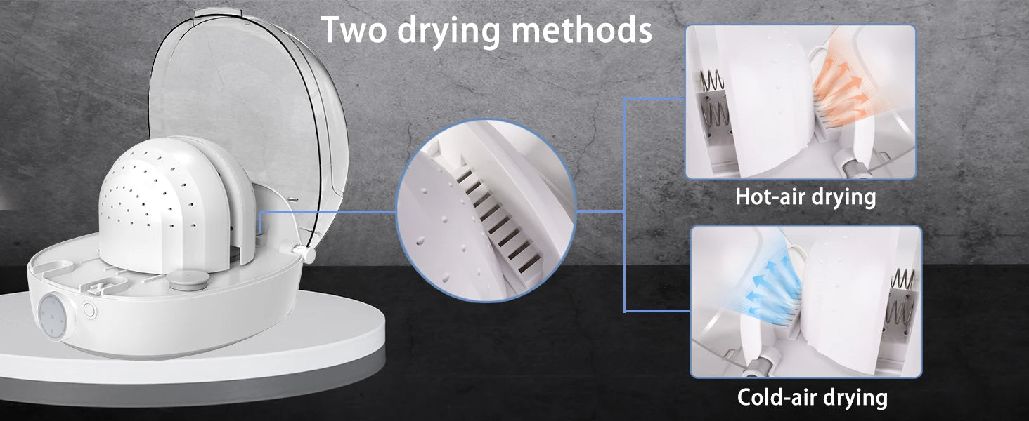 Tidesmit automatic steam cap cleaner and dryer machine feature showing steam ironing process for baseball caps