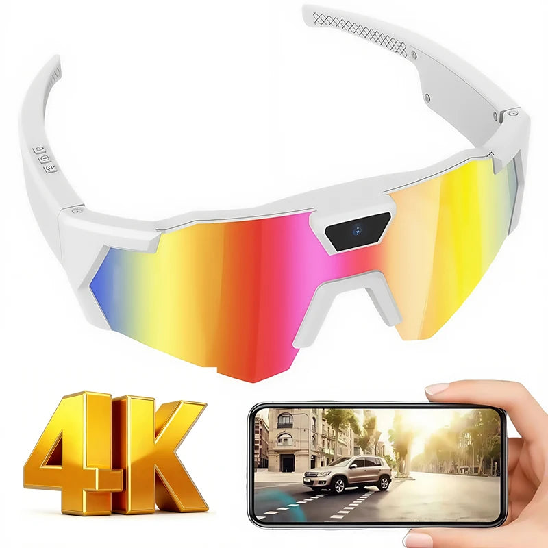 Smart Cycling Glasses with HD Camera - Windproof Sports Eye Protection Colorful Lens Type A Tidesmit