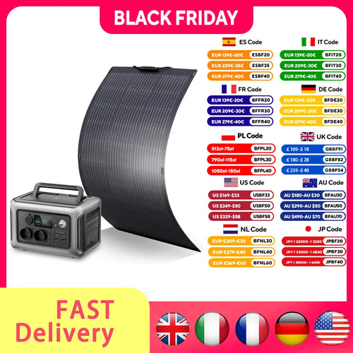Tidesmit 299Wh LiFePO4 Portable Power Station with 100W Solar Panel Kit Tidesmit