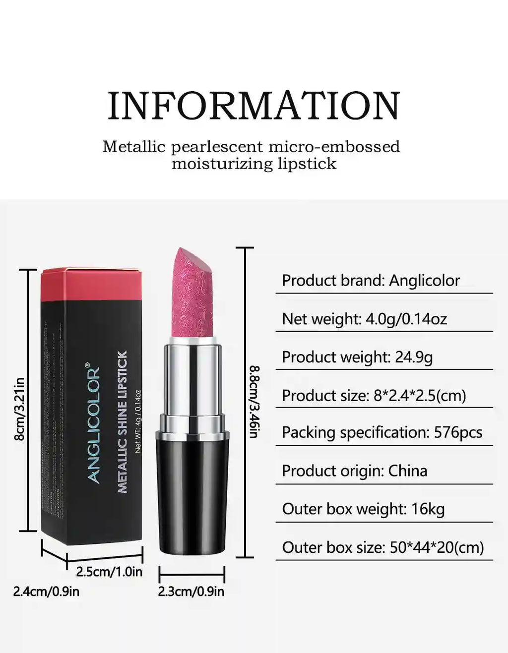 Moisturizing Lipstick Shade 15 - Pearlescent Finish Hydrating Lip Care Lip Care Tidesmit