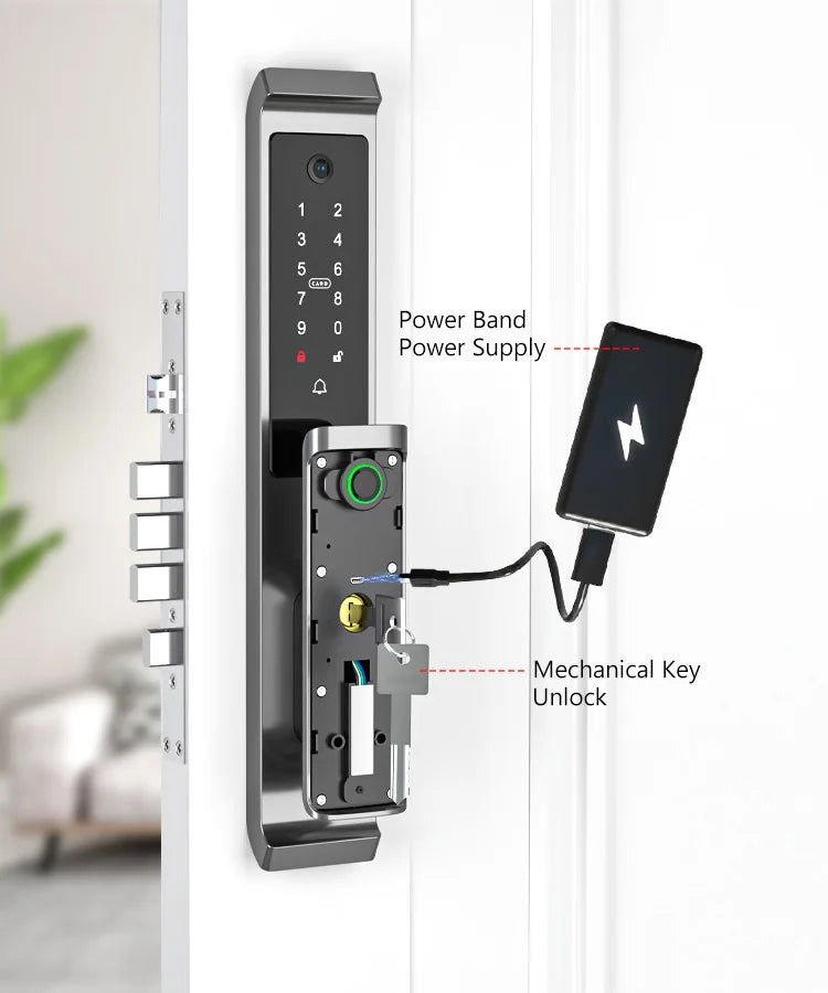 3DCamera TTlock Waterproof Bluetooth Wifi Fingerprint Smart Lock Electronic Intelligent Biometric Code Digital Door Lock