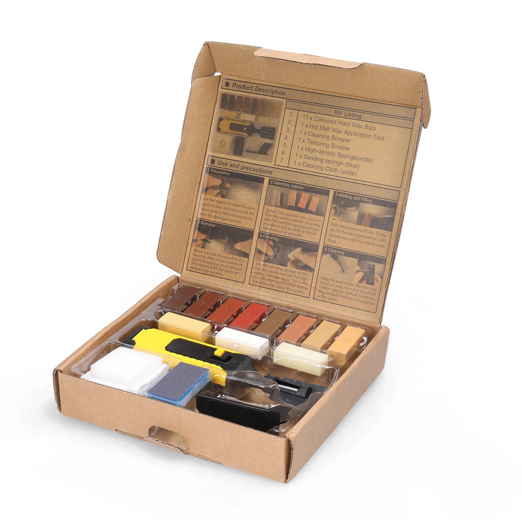 Home Household Laminate Repairing Kit Diy Multifunctional Floor Wood Board Repairs Tool Scratches Mending 11 Wax Blocks