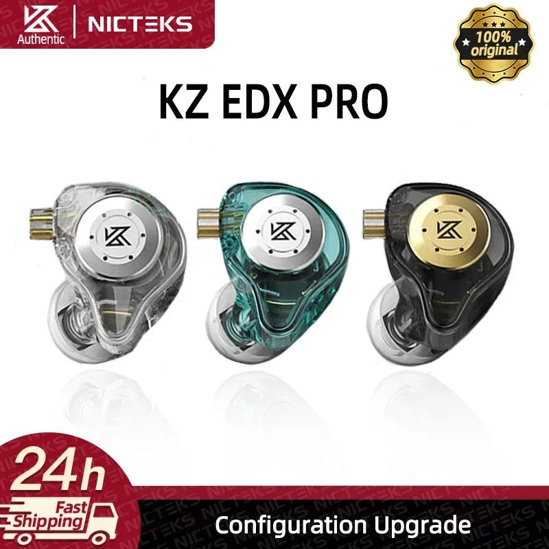 KZ EDX PRO Dynamic Drive Headphones HIFI Bass Music Earbuds In Ear Noise Cancelling Headset Gaming Earphones With MIC KZ ZSN Tidesmit