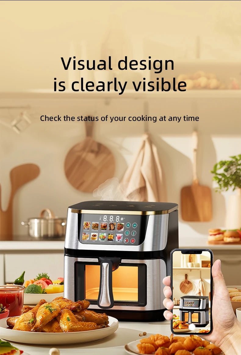 Professional 12L 15L Digital Air Fryer Oven Stainless Steel Smart Multi Functional Large Capacity Commercial No Oil 2025 New
