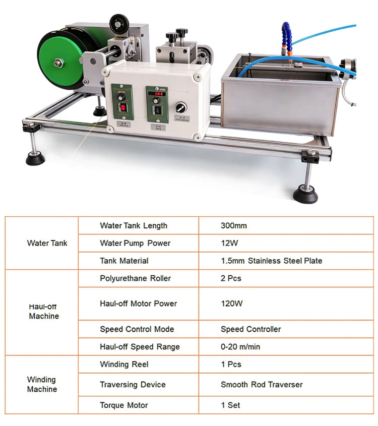 Desktop 3D Filament Extruder Production Line 0.5kg/h for PLA/ABS Filament Making at Home & Workshop