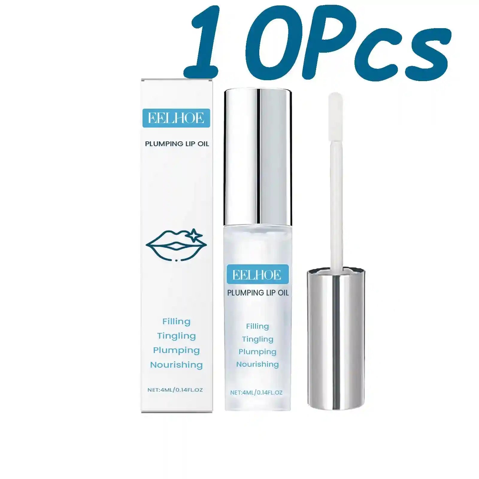 Plumping Lip Oil Moisturizing Gloss – Hydrating Lip Treatment by Tidesmit Lip Care 10 x 4ml Boxed Tidesmit