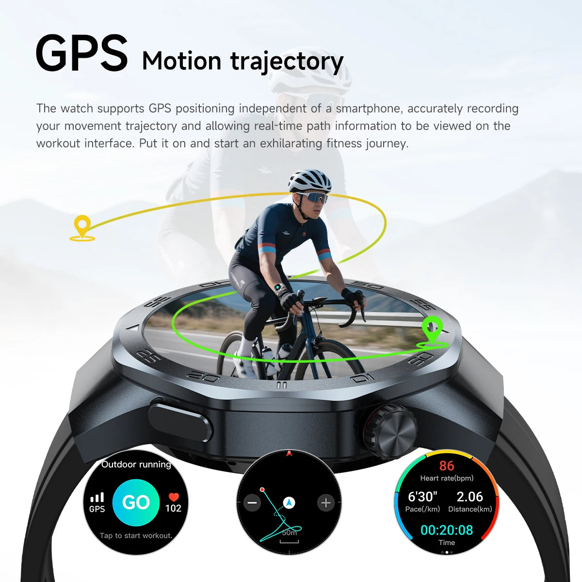 2026New Original Premium Sports SmartWatch Ultra 1.53“Display Built-in GPS Compass 3ATM Waterproof Call Fitness Tracker Bracelet