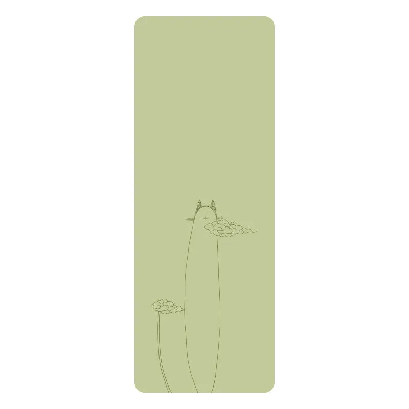 Natural Rubber PU Non-Slip Sweat-Absorbing Yoga Mat, Simple, Sports, Fitness, Shop, Home