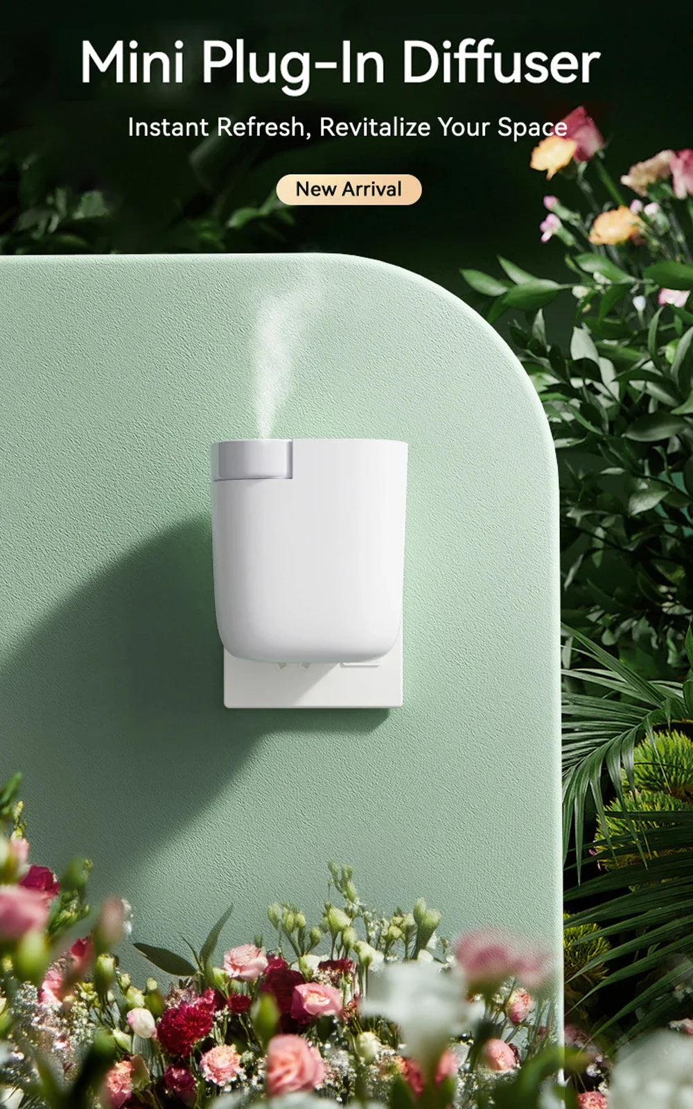 Plug-in Diffuser Waterless Scent Air Machine Bluetooth Control Smell Distributor Essential Oil Aroma Diffuser for Home,Office