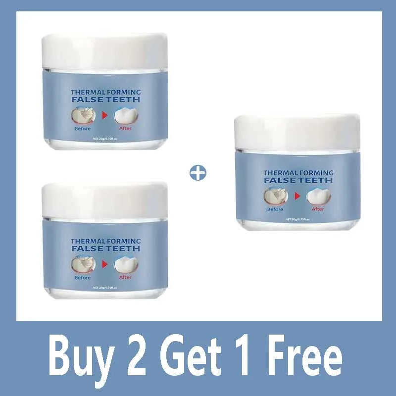 The provided image depicts thermal false teeth repair kits, not baby teething products. Please provide the correct image.