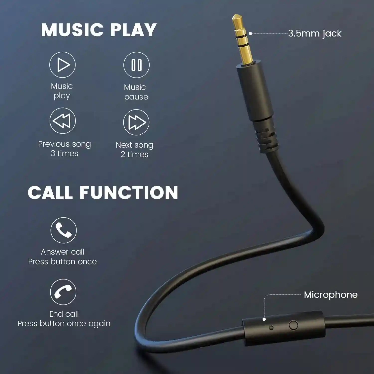 Studio Monitor Headphones Wired Over-Ear with Dual Input Jacks Tidesmit