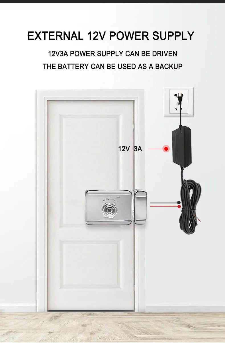 Tuya WiFi Double Side Fingerprint Door Lock IP66 Waterproof Passcode RFID Card Remote App Smart Lock For Outdoor Courtyard Gate