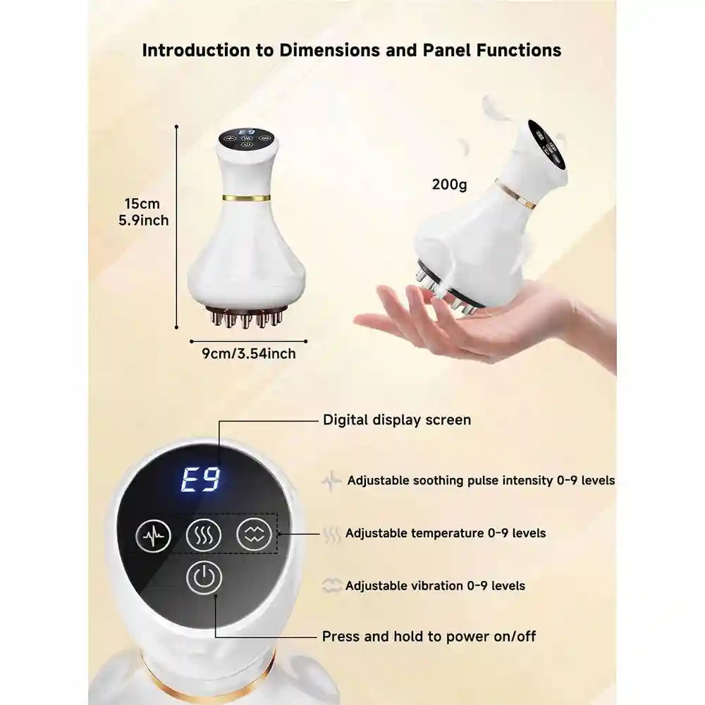 Massage Roller with Infrared Heating - Pearl White Rechargeable Device Massage Roller Tidesmit