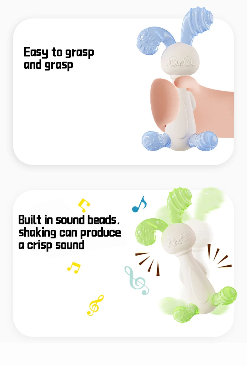 Cute Baby Molar Teethers Toy Soft Silicone Giraffe Rabbit Cartoon Teething for Babies Relief Gums Pain Toys Newborn Essentials