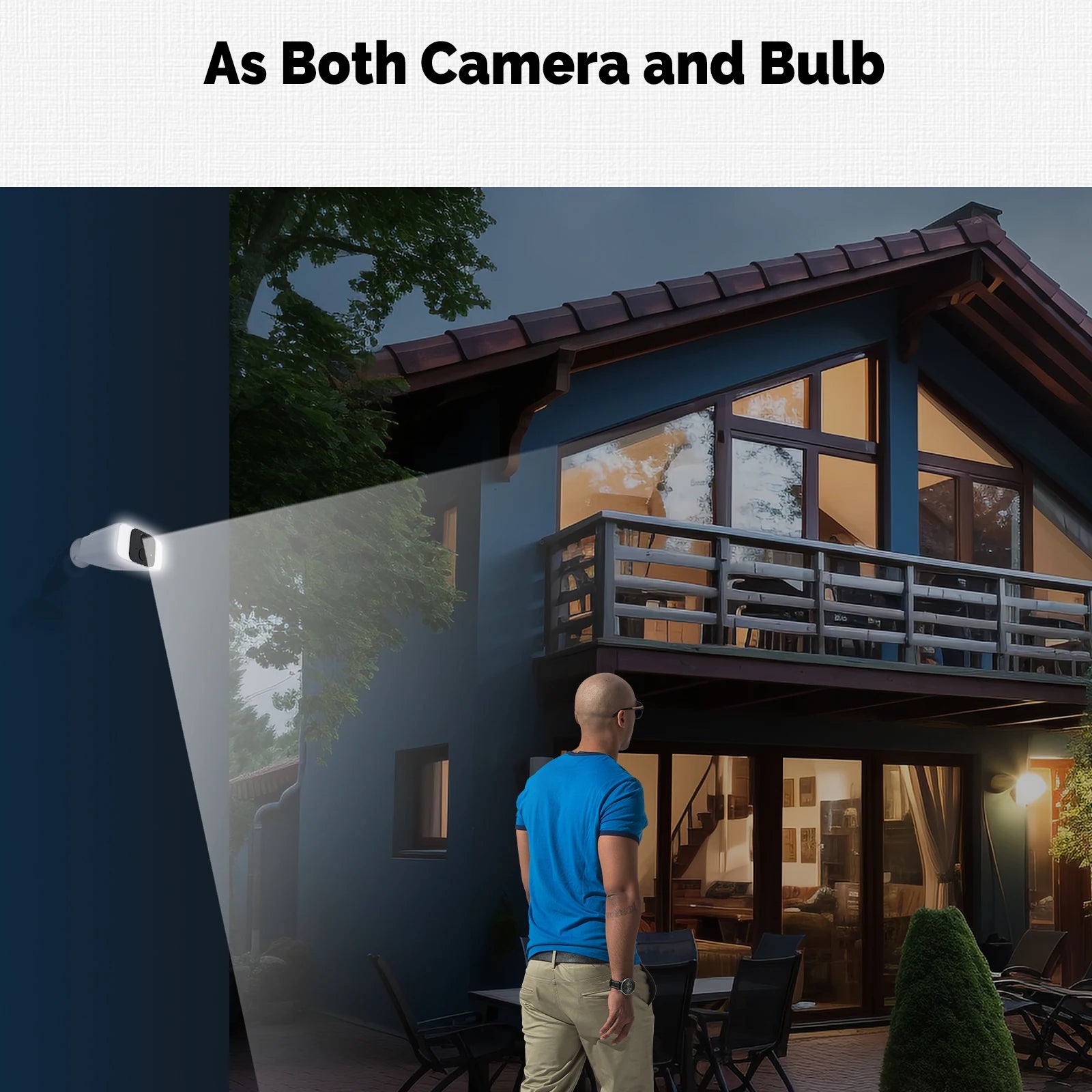 MOES Smart Solar Security Camera, WiFi 2.4/5GHz Dual Band, IP65 Waterproof, APP/Alexa/Google Home Monitoring, Tuya