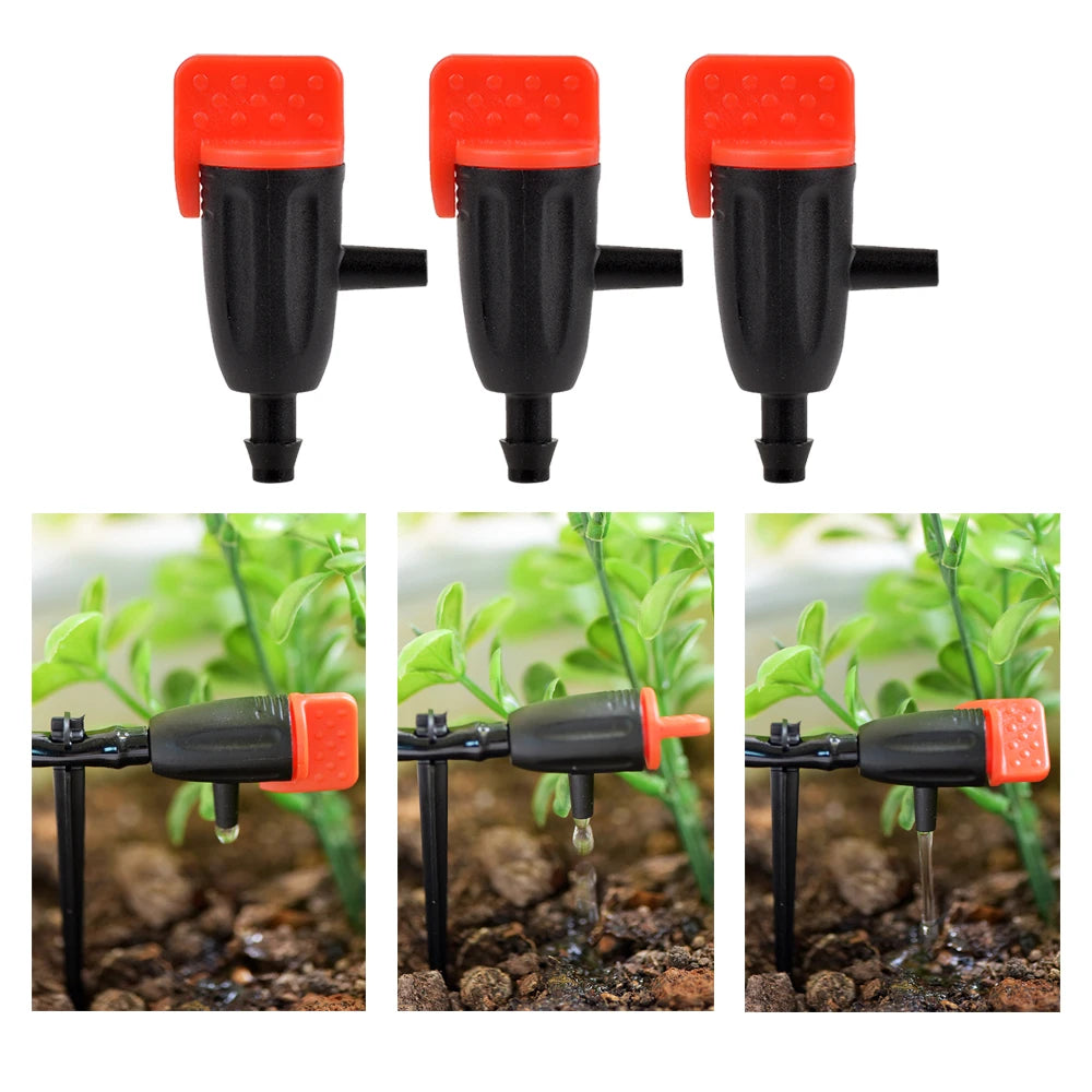 Adjustable Micro Drip Irrigation Emitter Dripper  Inch, Garden Lawn DIY Watering System Sprinkler Replacement Head