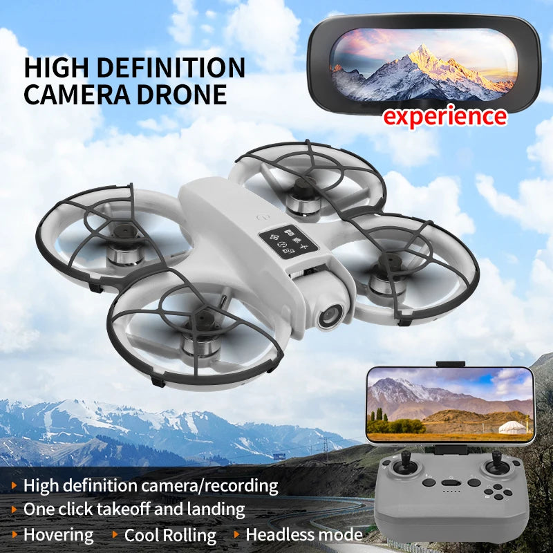 Foldable Camera Drone with HD FPV and Obstacle Avoidance - Gray Tidesmit