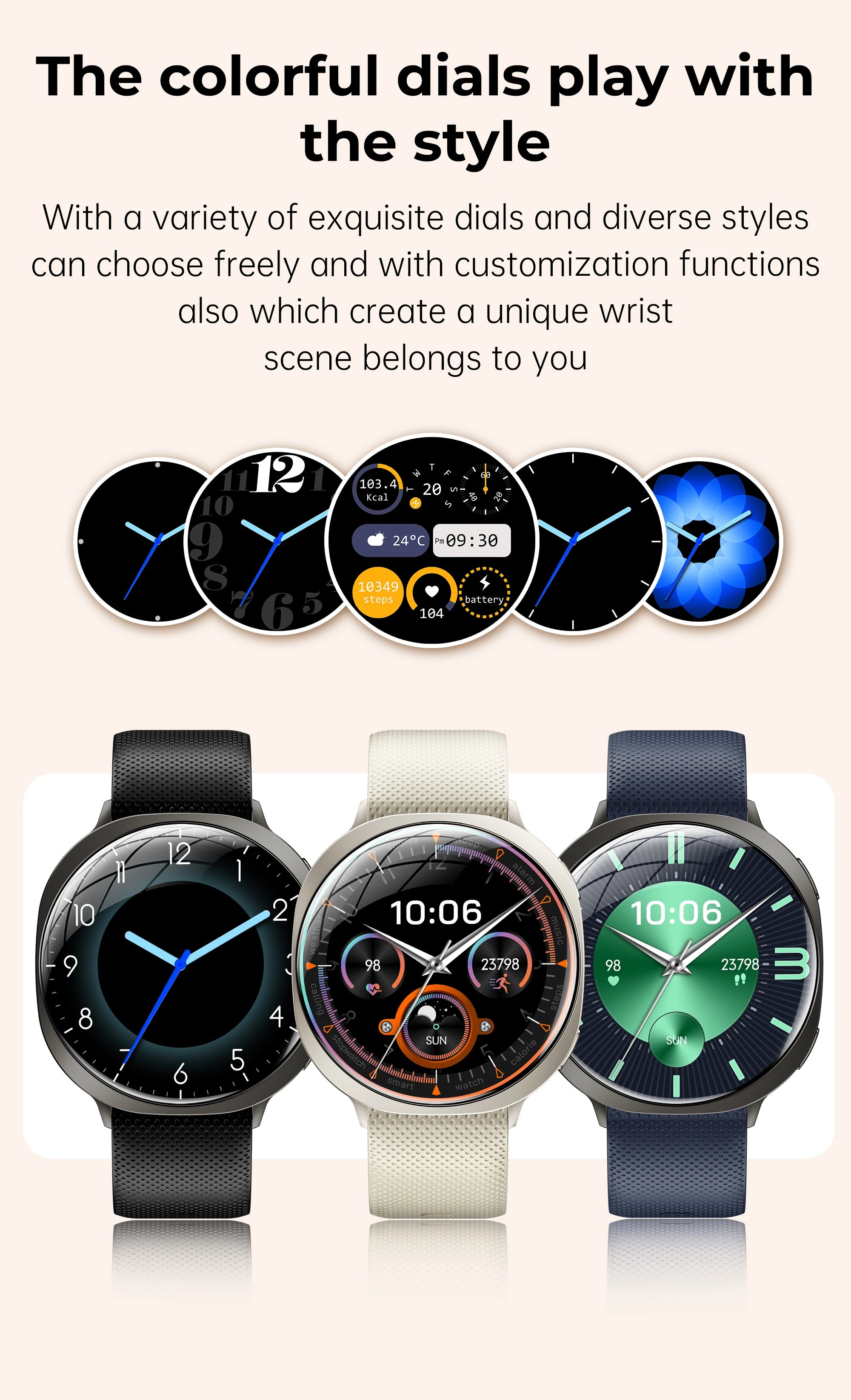 New  Round Curved Screen M301 Smart Watch Flashlight Health Tracking Fitness Sports Modes IP68 Waterproof Smartwatch Men Women