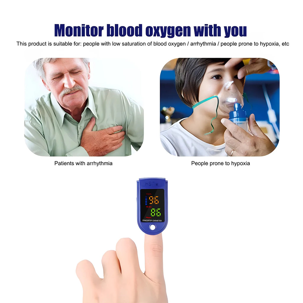 OLED Display Fingertip Oximeter Portable Pulse SpO2 Tester Pediatric Infant Heart Rate Blood Oxygen Saturation Health Monitor