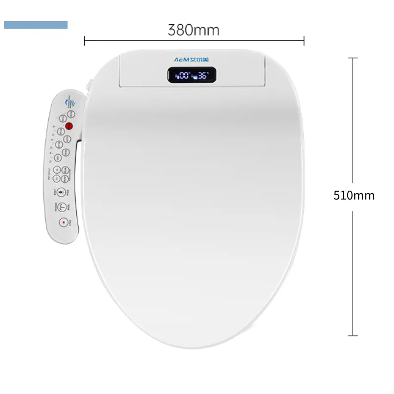 Smart Toilet Seat Cover - Water&Energy Saving, Instant Heating, Self-Cleaning, LED Night Light-Efficient Hygienic Bathroom Lid