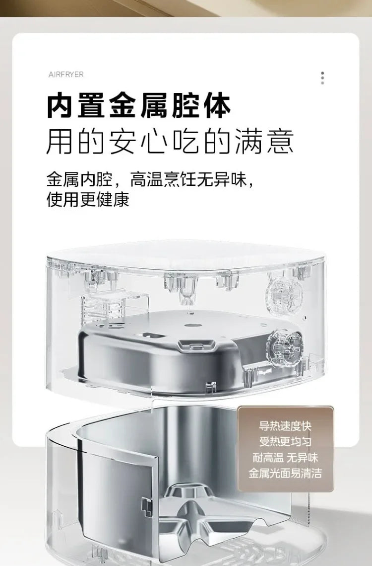 220V New Arrival Midea Home Use Large Capacity Visual Air Fryer Integrates Electric Oven And Deep Fryer No Flip Cooking Machine