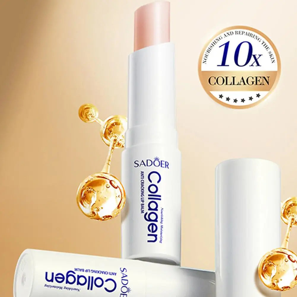 Collagen Lip Balm for Dry Lips - Deep Moisturizing Treatment by Tidesmit Lip Care Tidesmit