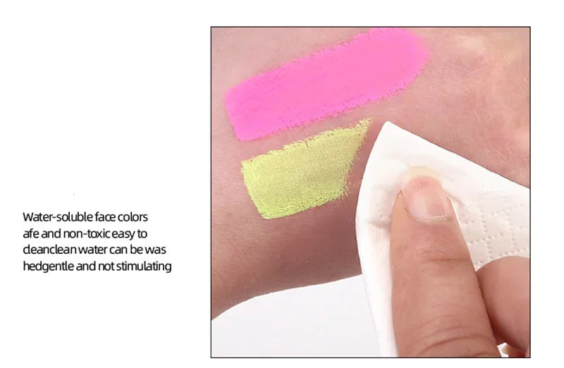 Tidesmit 12 color water-soluble face body paint palette swatch for Halloween carnival and cosplay makeup