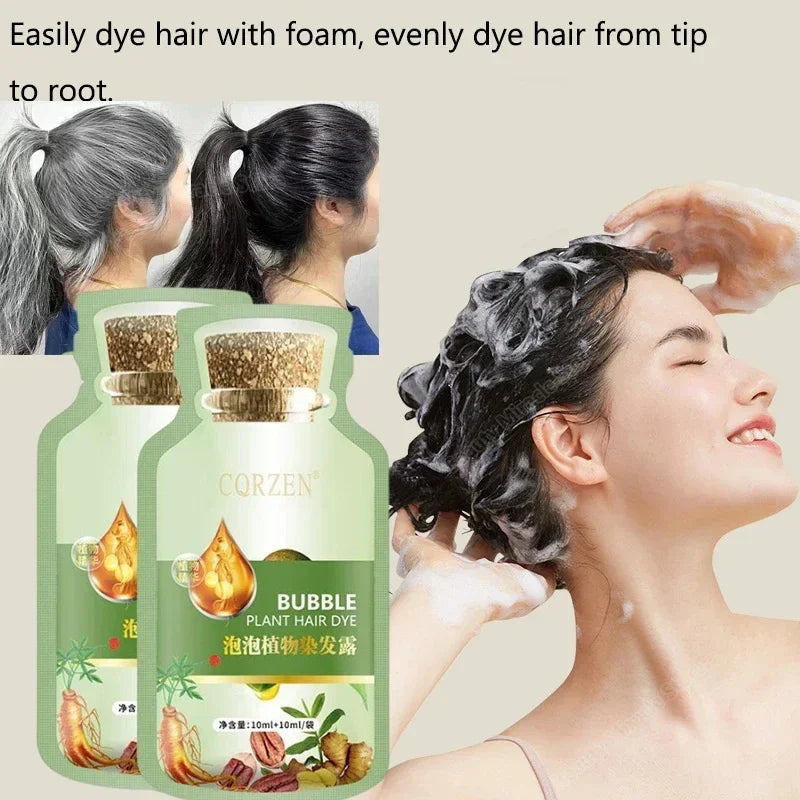 Hair Color Shampoo Cover Gray Hair 5 Minutes Change Hair Color Non-Irritating Hair Dye Shampoo DIY Fashion Hair Color Hair Care