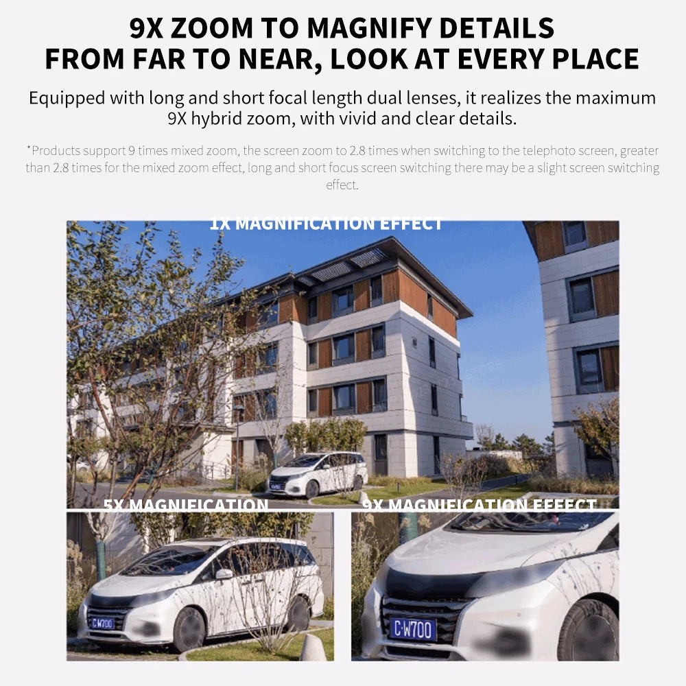 Xiaomi CW700S Outdoor  Camera 2.5K 9X Zoom IP66 AI Human Vehicle Detection Color Night Vision WiFi Cloud Storage H265 -CN