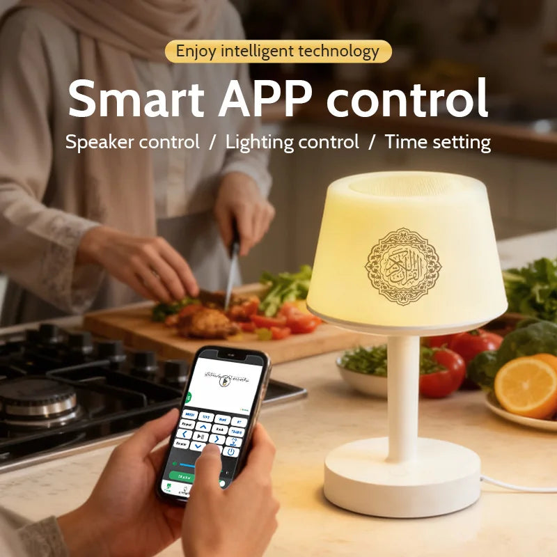 Islamic Arabic Quran Muslim Ramadan Azan Koran Night Light Bright Lamp Wireless Bluetooth Speaker Portable Islam Arab Holy Music