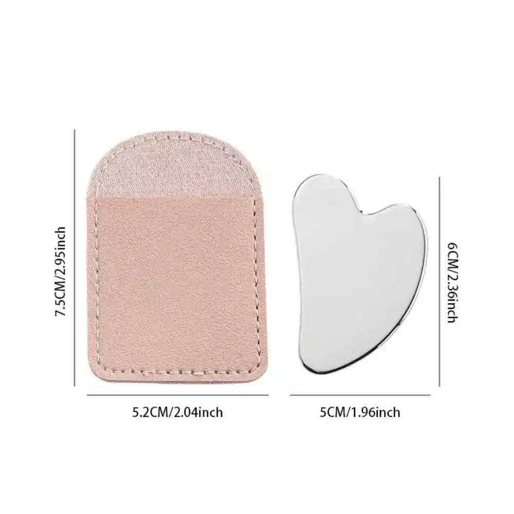 Stainless Steel Gua Sha Face Massager - Ergonomic Heart Shape Tool Eye Massage Instrument Love Heart-Thick Tidesmit
