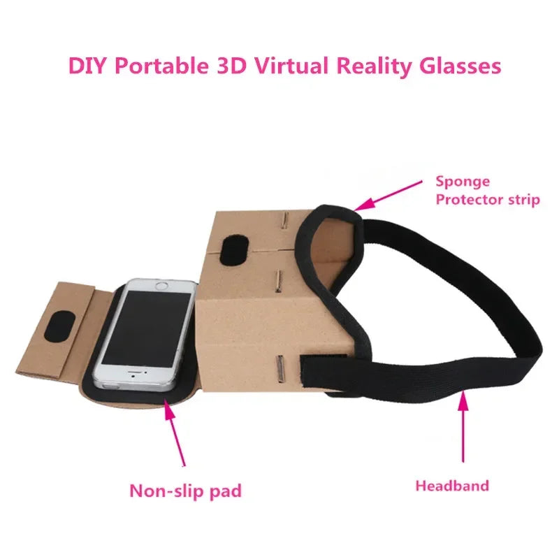 Portable VR Glasses for Smartphones - 25mm Lens Immersive Headset Tidesmit