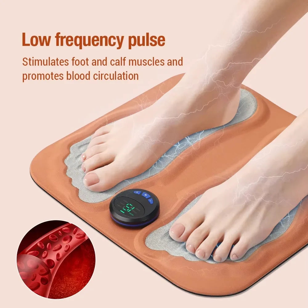 Electric Foot Massager Pad | Portable EMS Muscle Relaxer by Tidesmit Relaxation Treatment Tidesmit